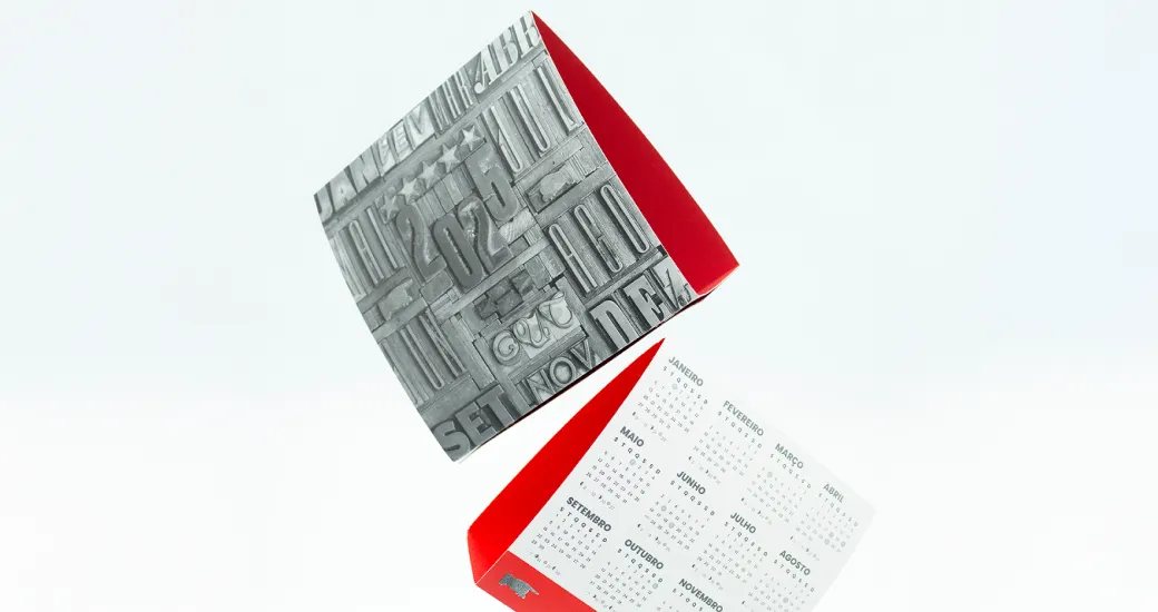 Calendário de Mesa da Gráfica Casa dos Rapazes