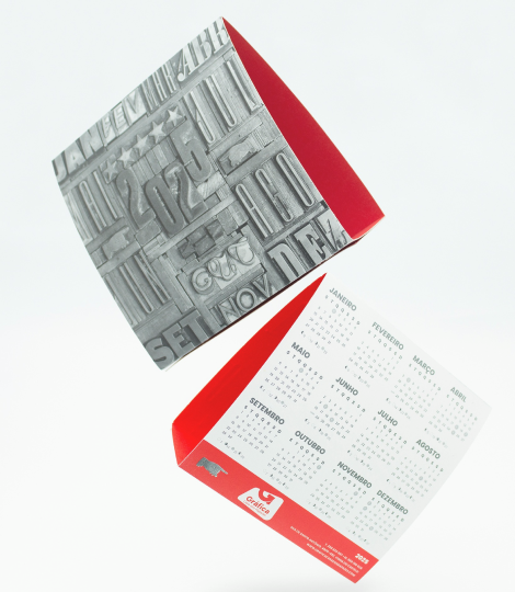 Calendário de Mesa da Gráfica Casa dos Rapazes